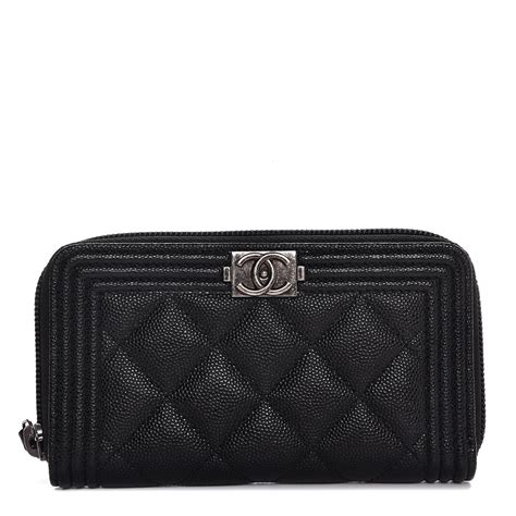 chanel boy wallet inside|Chanel boy zip around wallet.